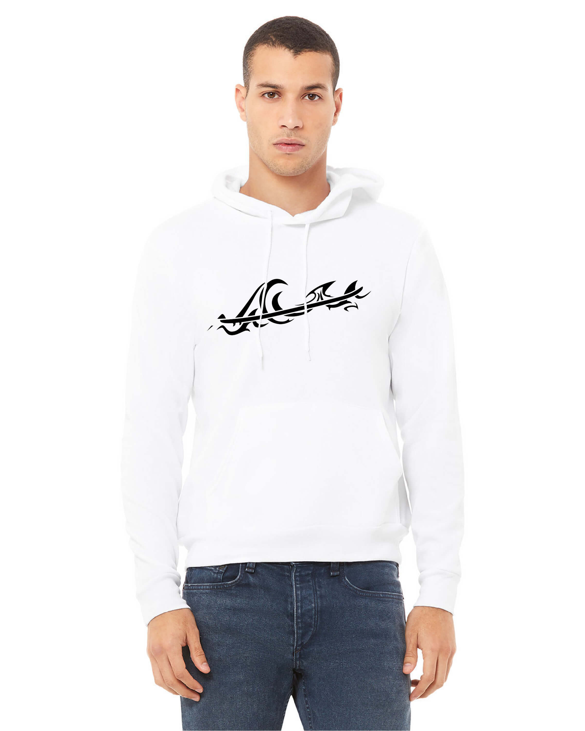 Tribal Wave Unisex Pullover Surf Hoodie | Bella + Canvas 3719