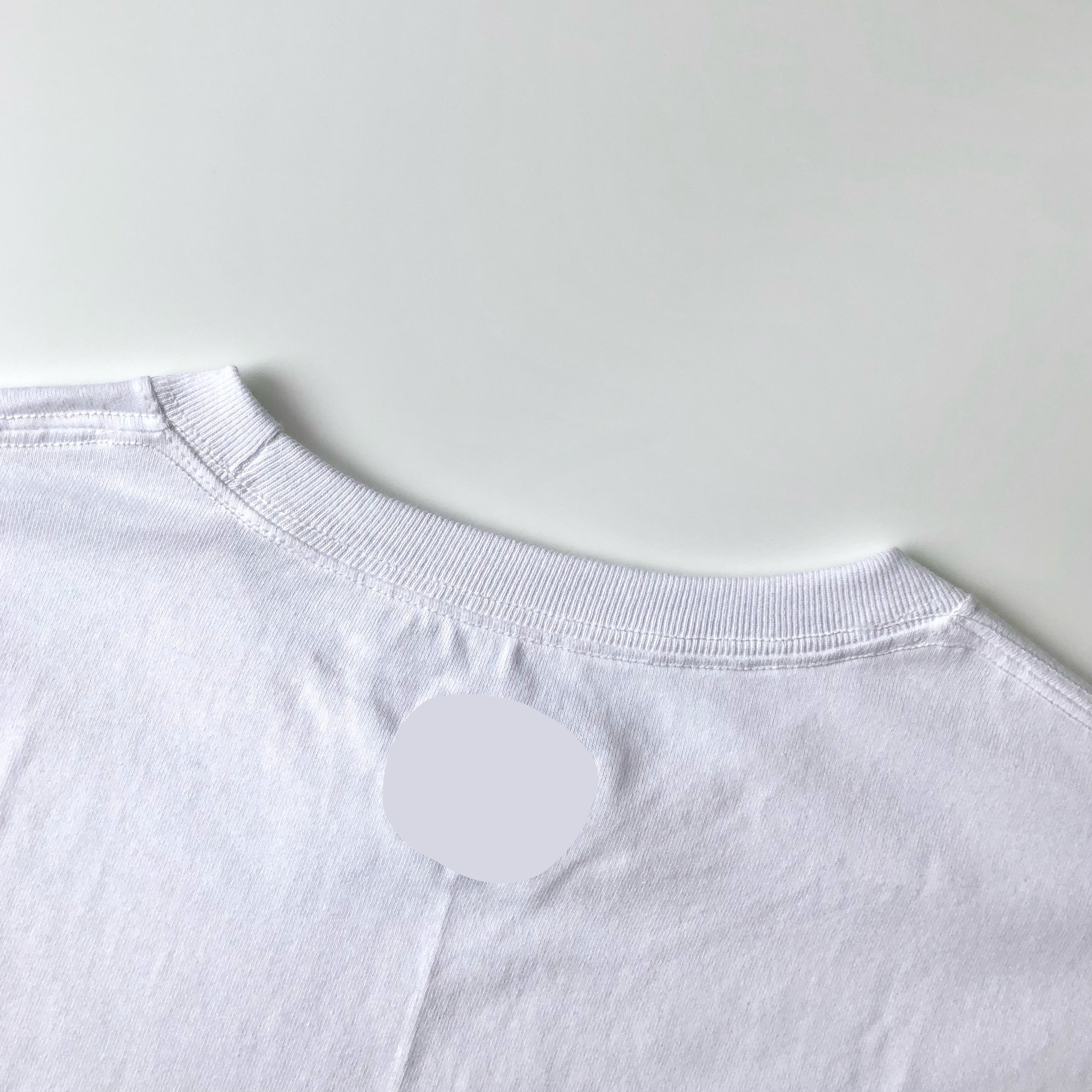Classic Durable Midweight 100% Cotton White Long-Sleeve T-shirt Crewneck Back Seam