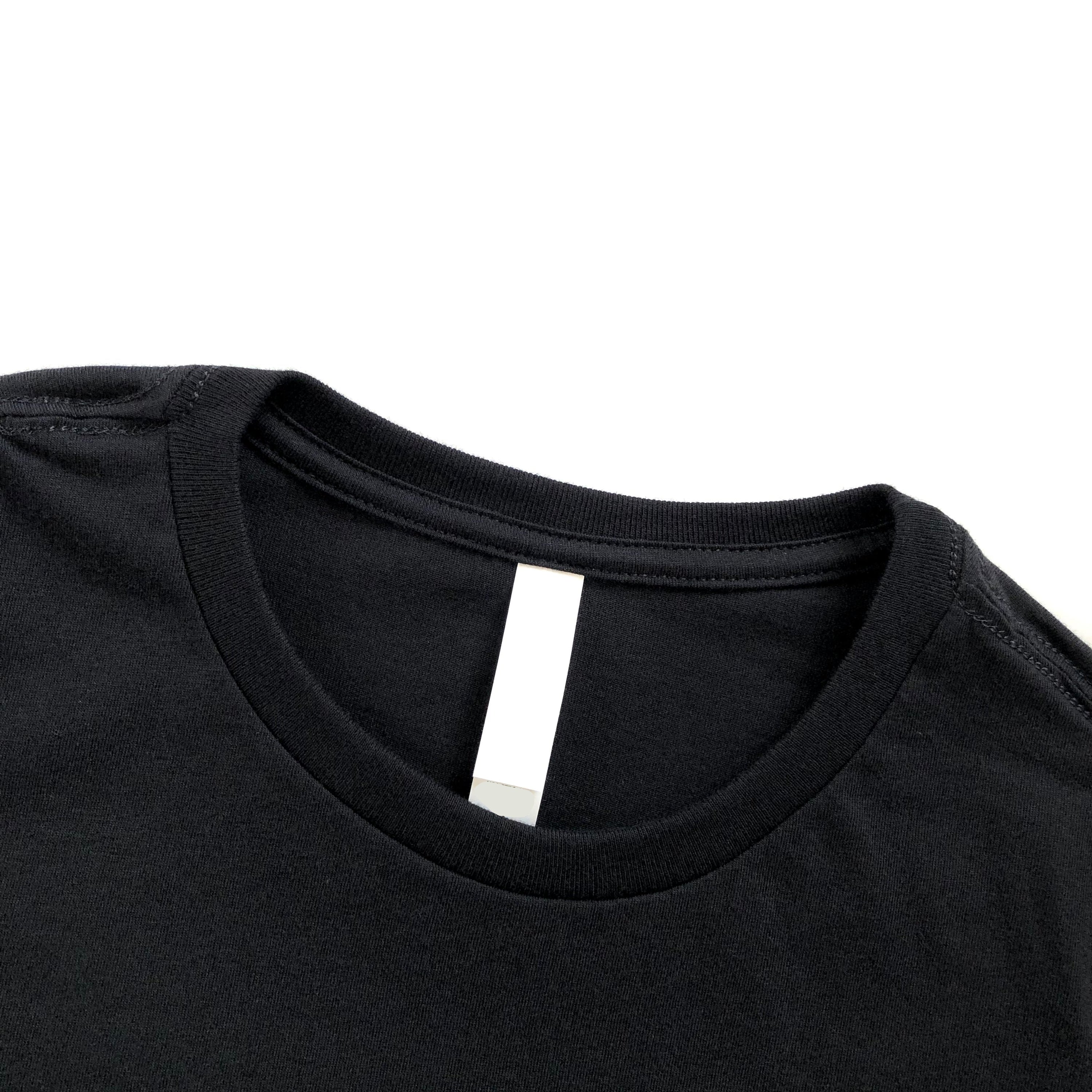 Classic Relaxed Premium Cotton Black T-shirt Crewneck Seam