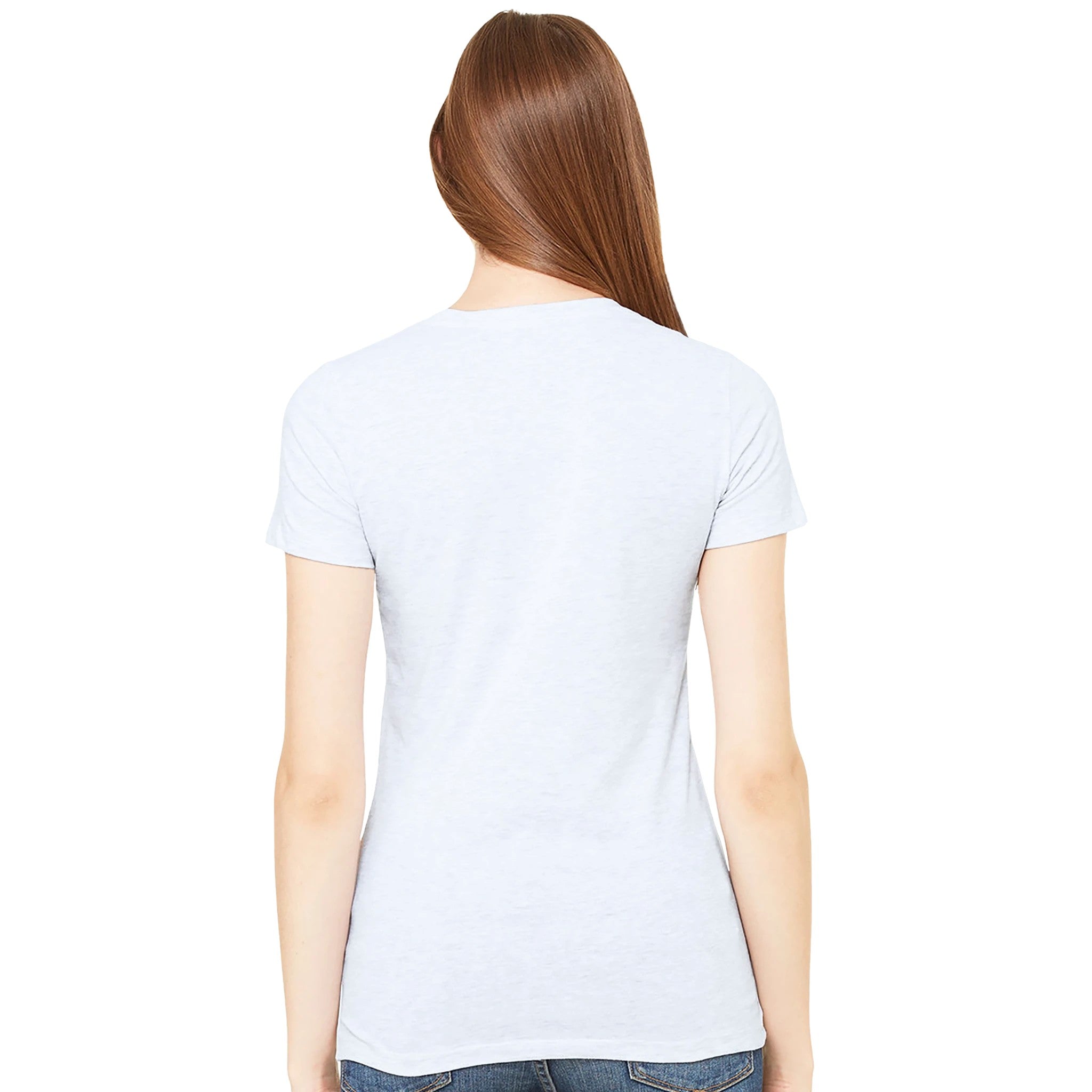 Classic Slim Long-Length Body Premium Cotton White T-shirt Back