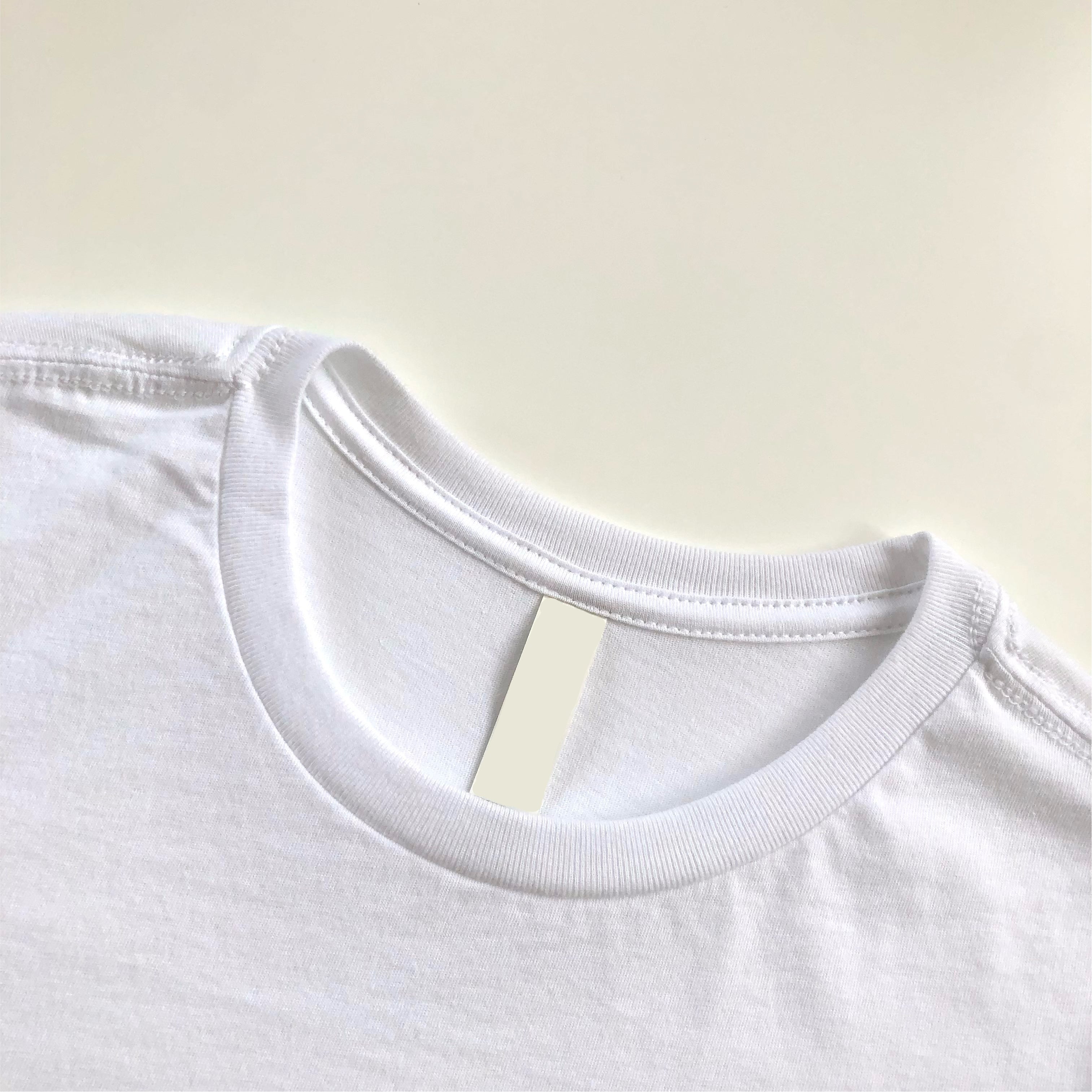 Classic Slim Long-Length Body Premium Cotton White T-shirt Crewneck Seam