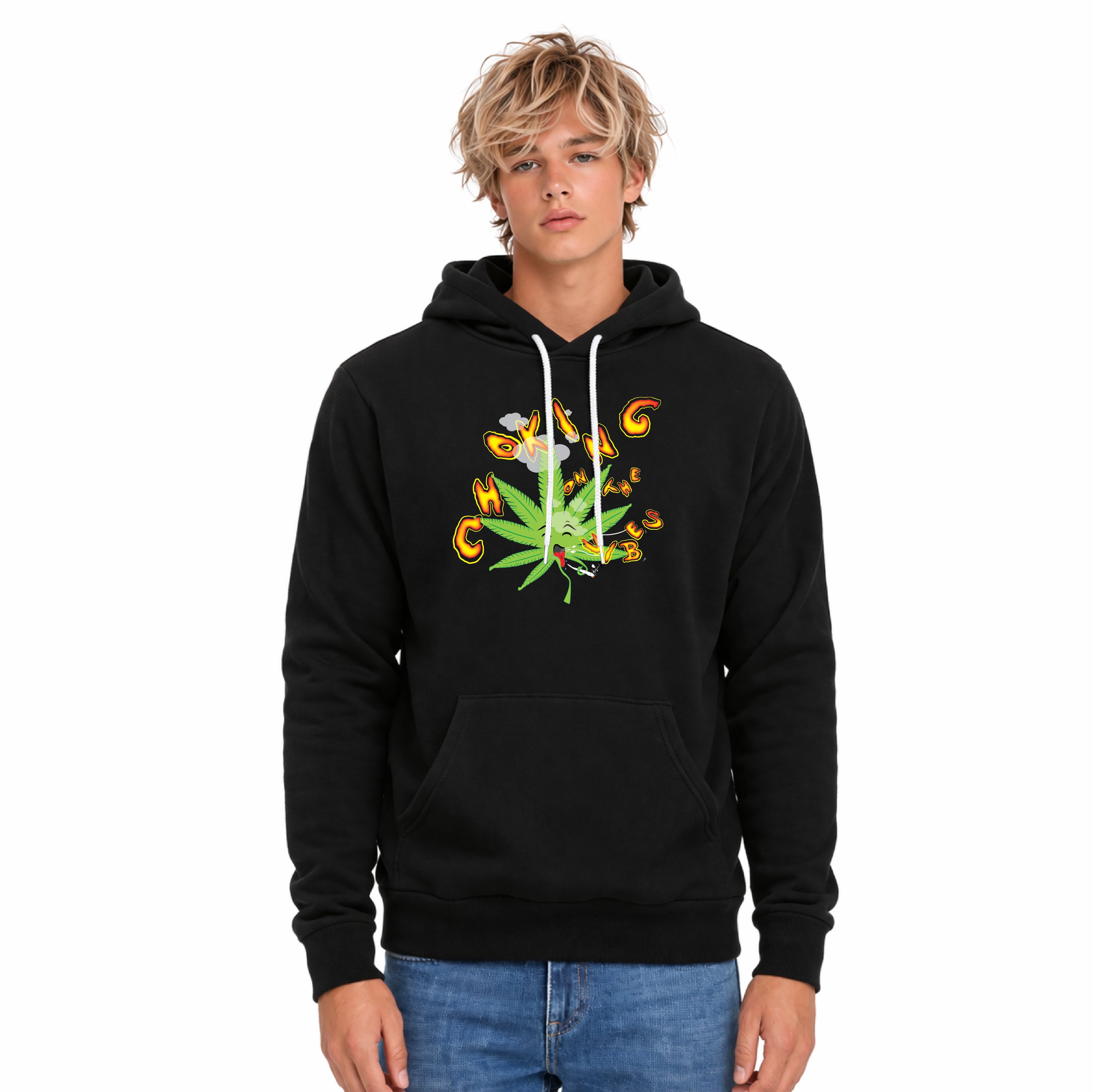 Weed Choking Cartoon Premium Hoodie | Unisex