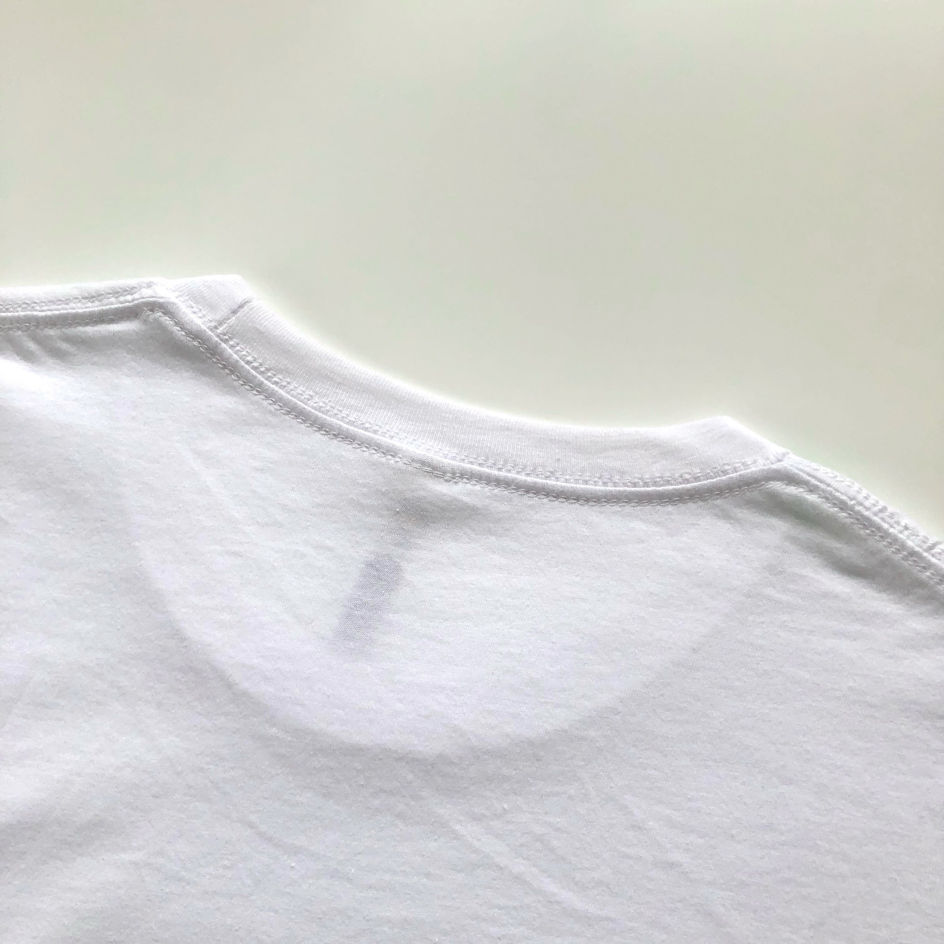 Light and Soft Classic Premium Cotton White T-Shirt Crewneck Back Seam