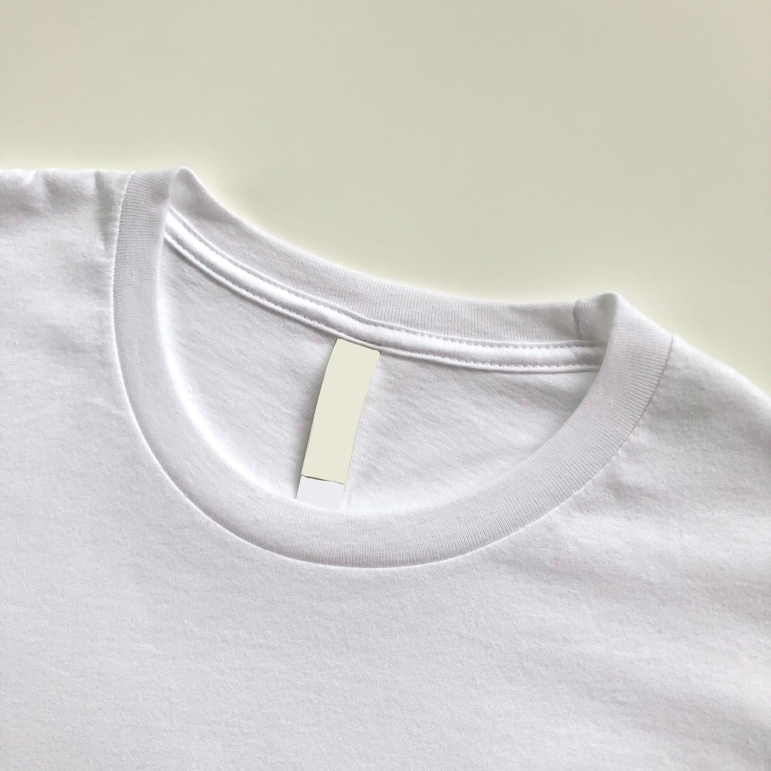 Light and Soft Classic Premium Cotton White T-Shirt Crewneck Seam