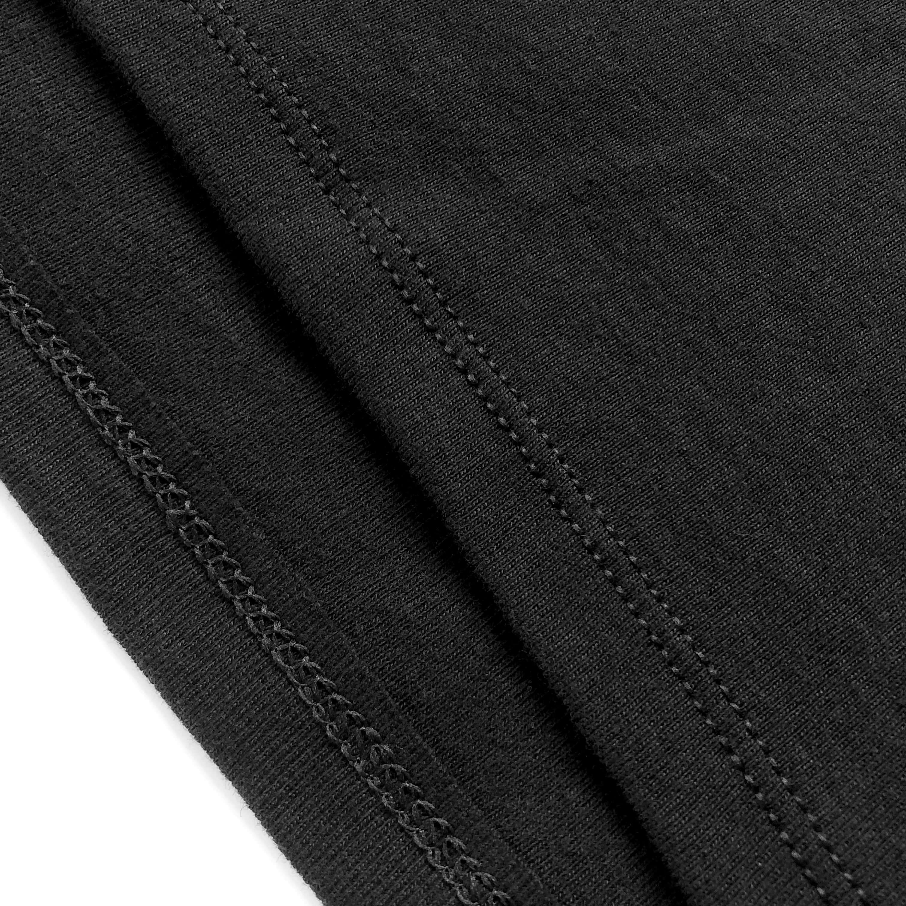 Light and Soft Stretch Premium Blend Black Spaghetti Strap Top Bottom Hem