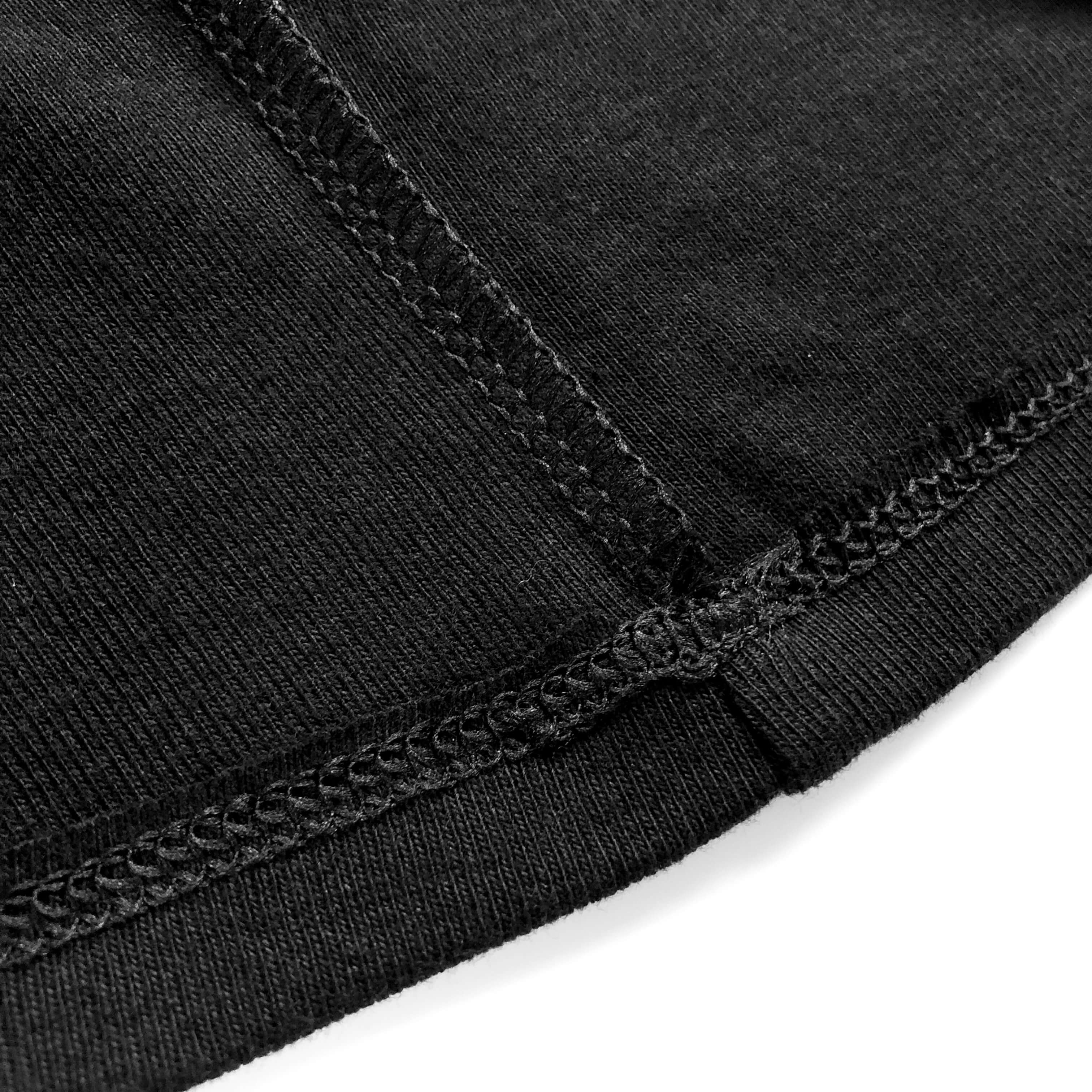 Light and Soft Stretch Premium Blend Black Spaghetti Strap Top Inner Seam
