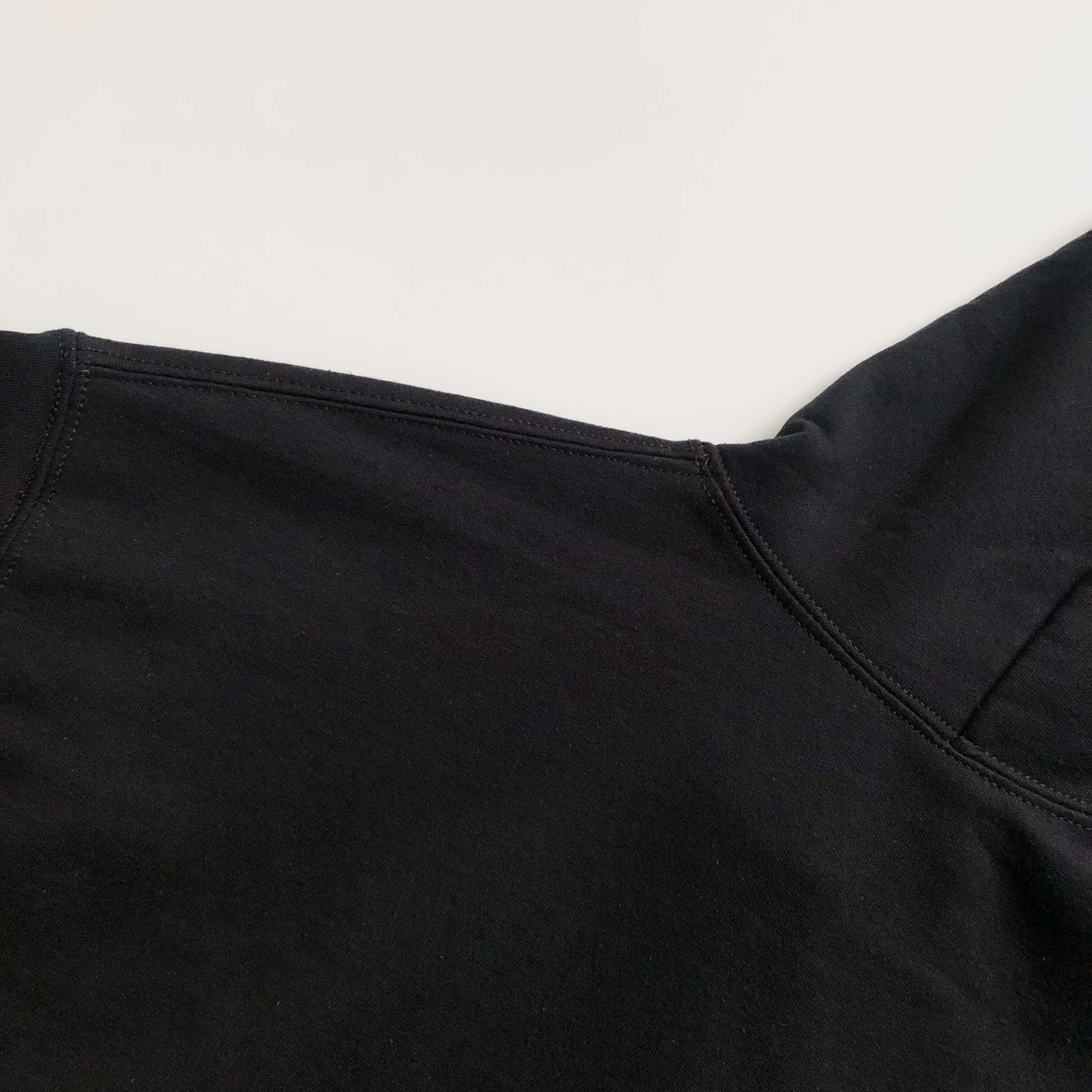 Soft Classic Heavy Cotton-Blend Popular Black Hoodie Hood Back