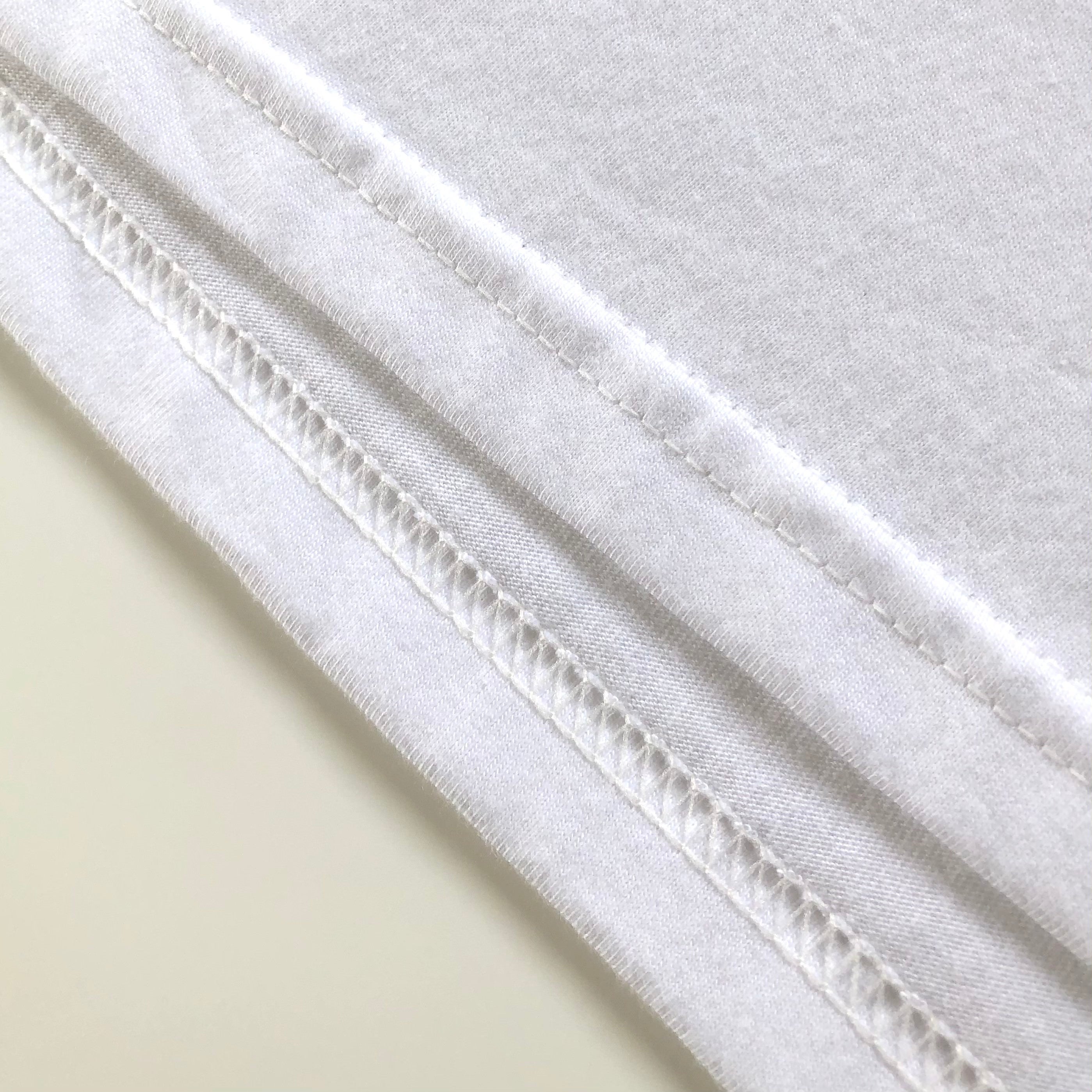 Soft Classic Midweight 100% Organic Cotton White T-shirt Bottom Hem