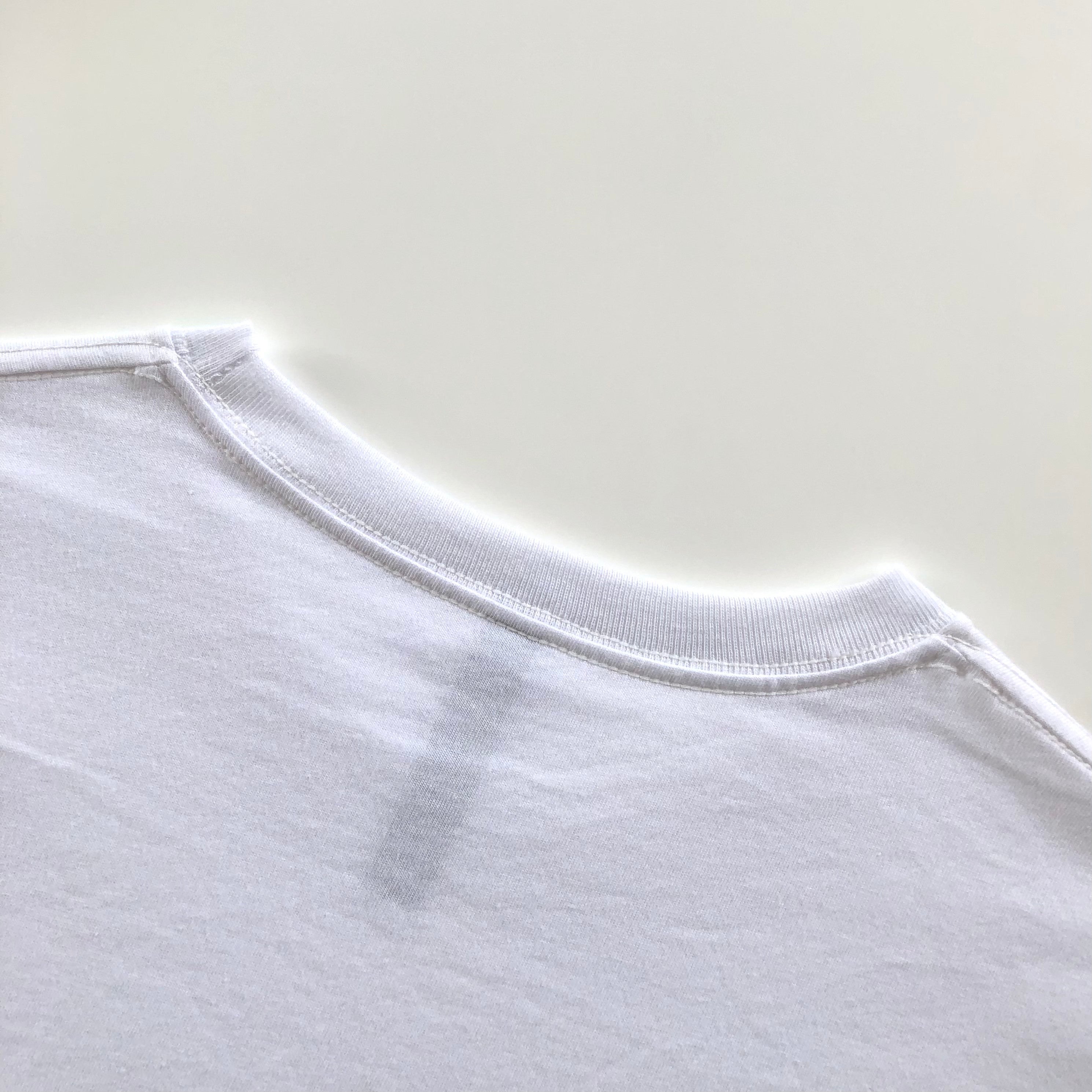 Soft Classic Midweight 100% Organic Cotton White T-shirt Crewneck Back Seam