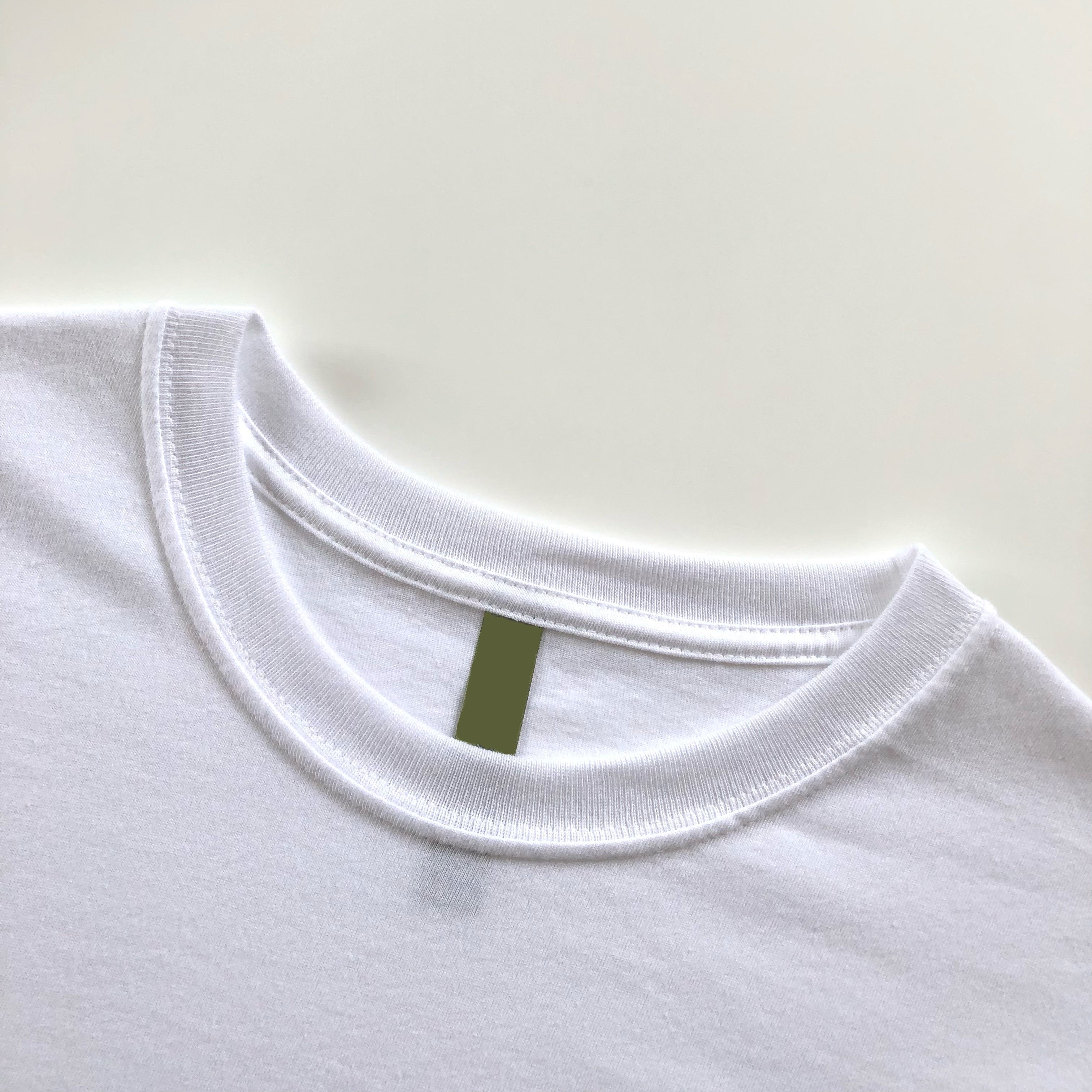 Soft Classic Midweight 100% Organic Cotton White T-shirt Crewneck Seam