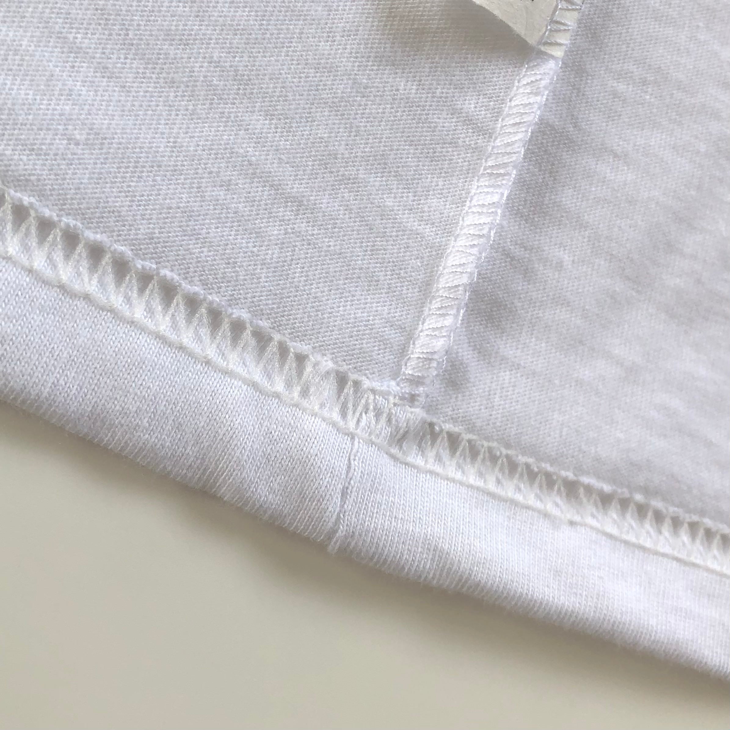 Soft Classic Midweight 100% Organic Cotton White T-shirt Inner Seam