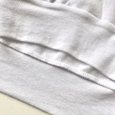 Soft Classic Midweight Cotton Poly-Fleece Blend White Hoodie Bottom Hem