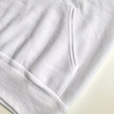 Soft Classic Midweight Cotton Poly-Fleece Blend White Hoodie Kangaroo Pocket