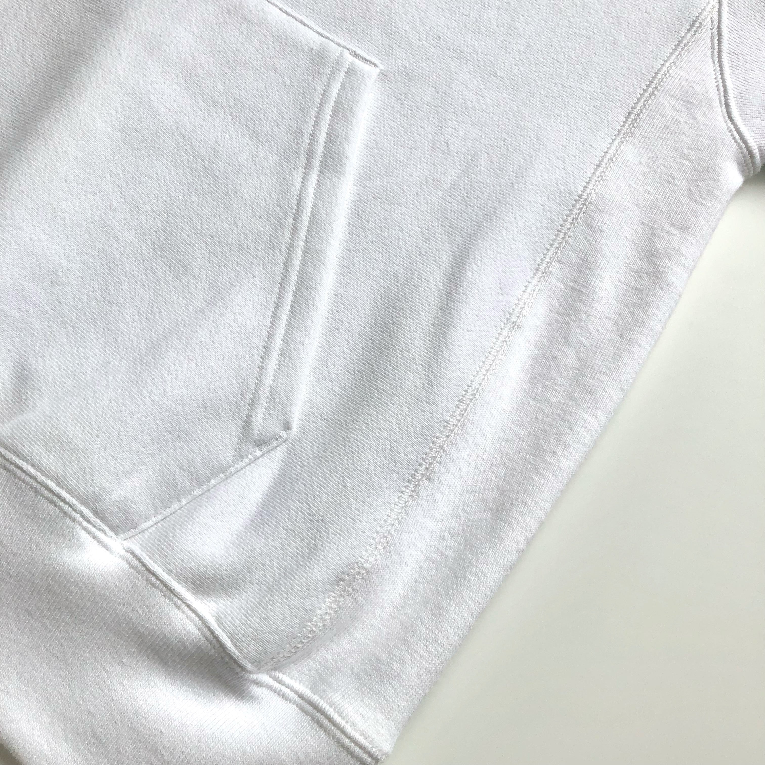 Soft Durable Heavyweight Cotton-Poly Blend Classic White Hoodie Kangaroo Pocket