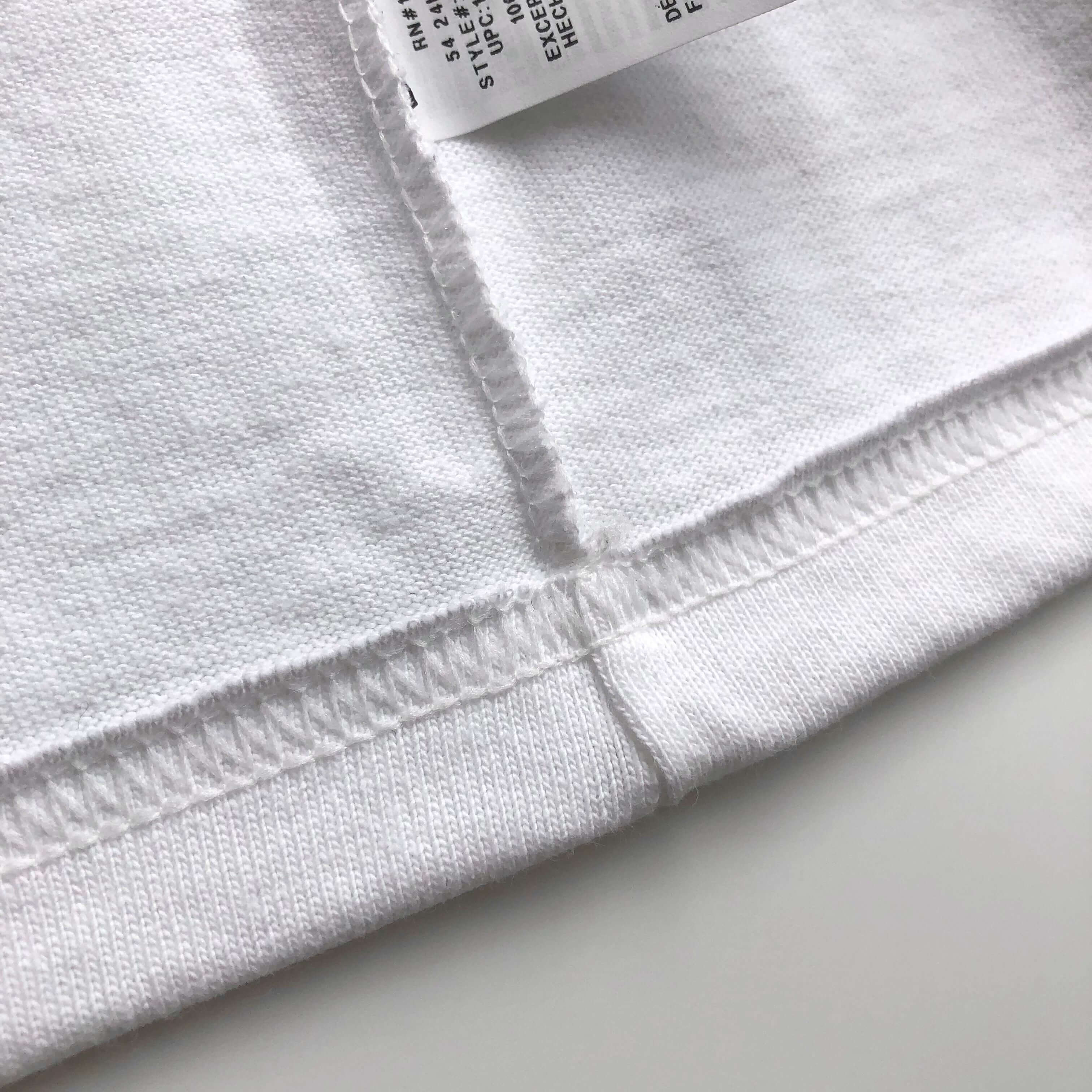 Soft Durable Midweight Premium Cotton White Jersey Crop Top Inner Seam