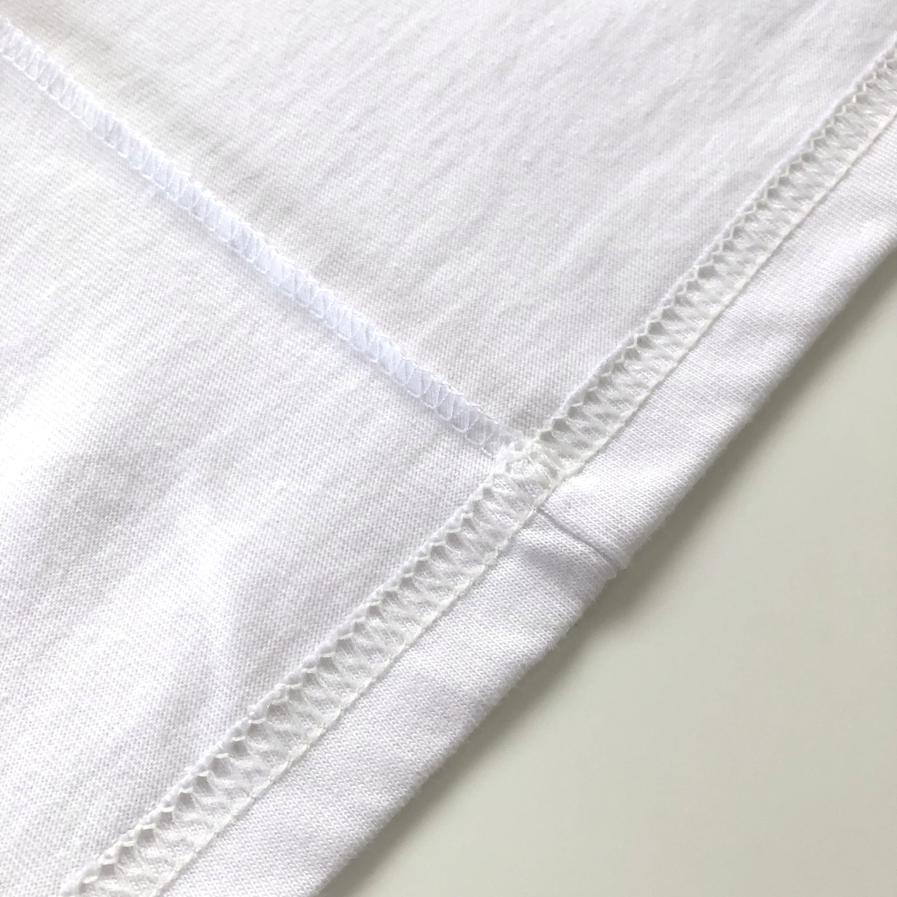 Soft Organic Cotton Midweight Classic White Long-Sleeve T-shirt Inner Seam