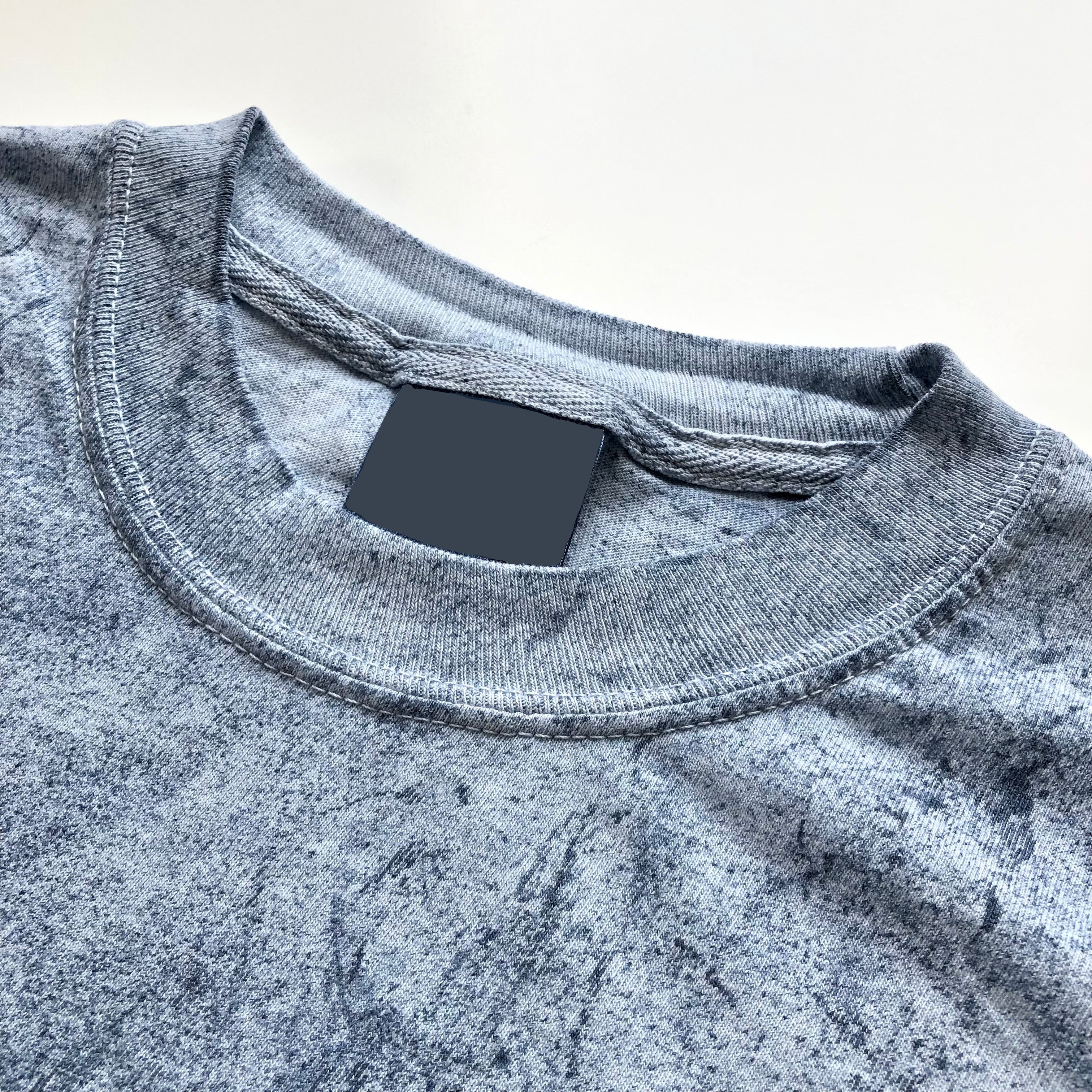 Soft USA Premium Cotton Relaxed Heavyweight Eco Dye Ocean Color Blast T-shirt Crewneck Seam