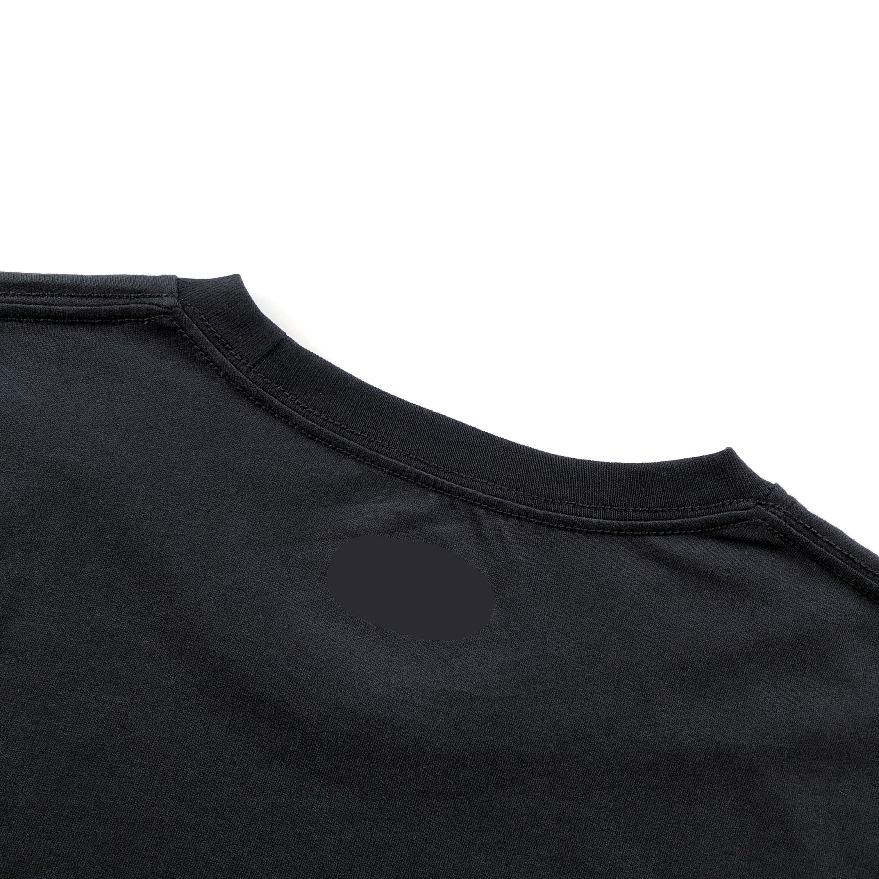Super Soft Regular Lightweight Premium Blend Black T-shirt Crewneck Back Seam