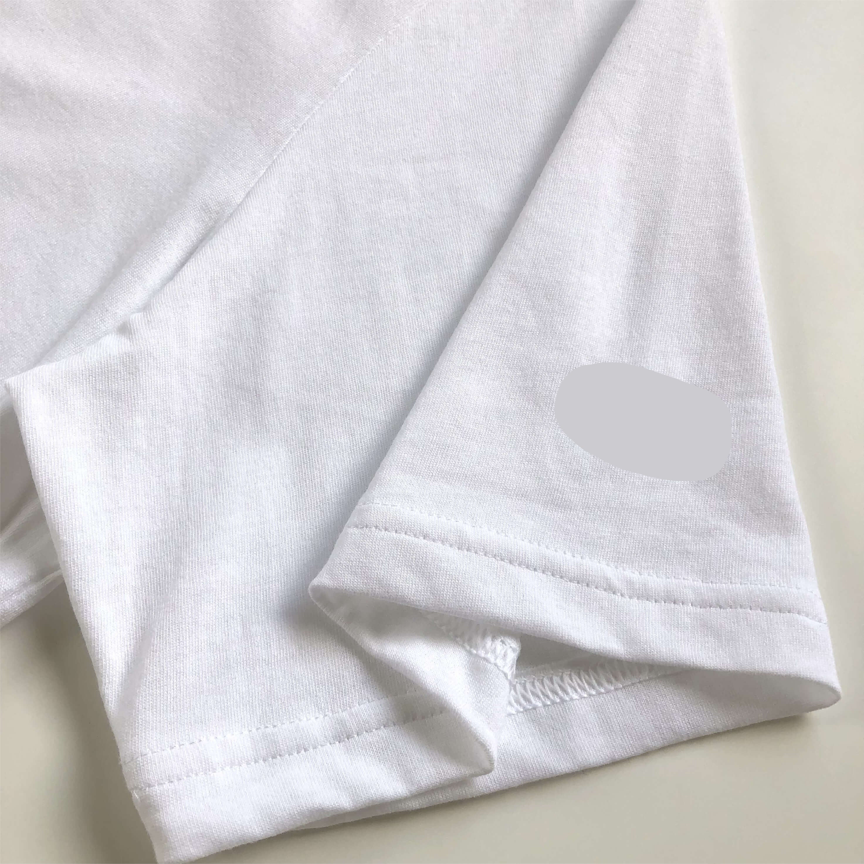 Super Soft Regular Lightweight Premium Blend White T-shirt Sleeve Hem