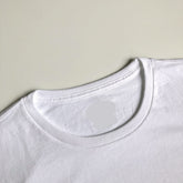 Super Soft Relaxed Lightweight Premium Blend White T-shirt Crewneck Seam