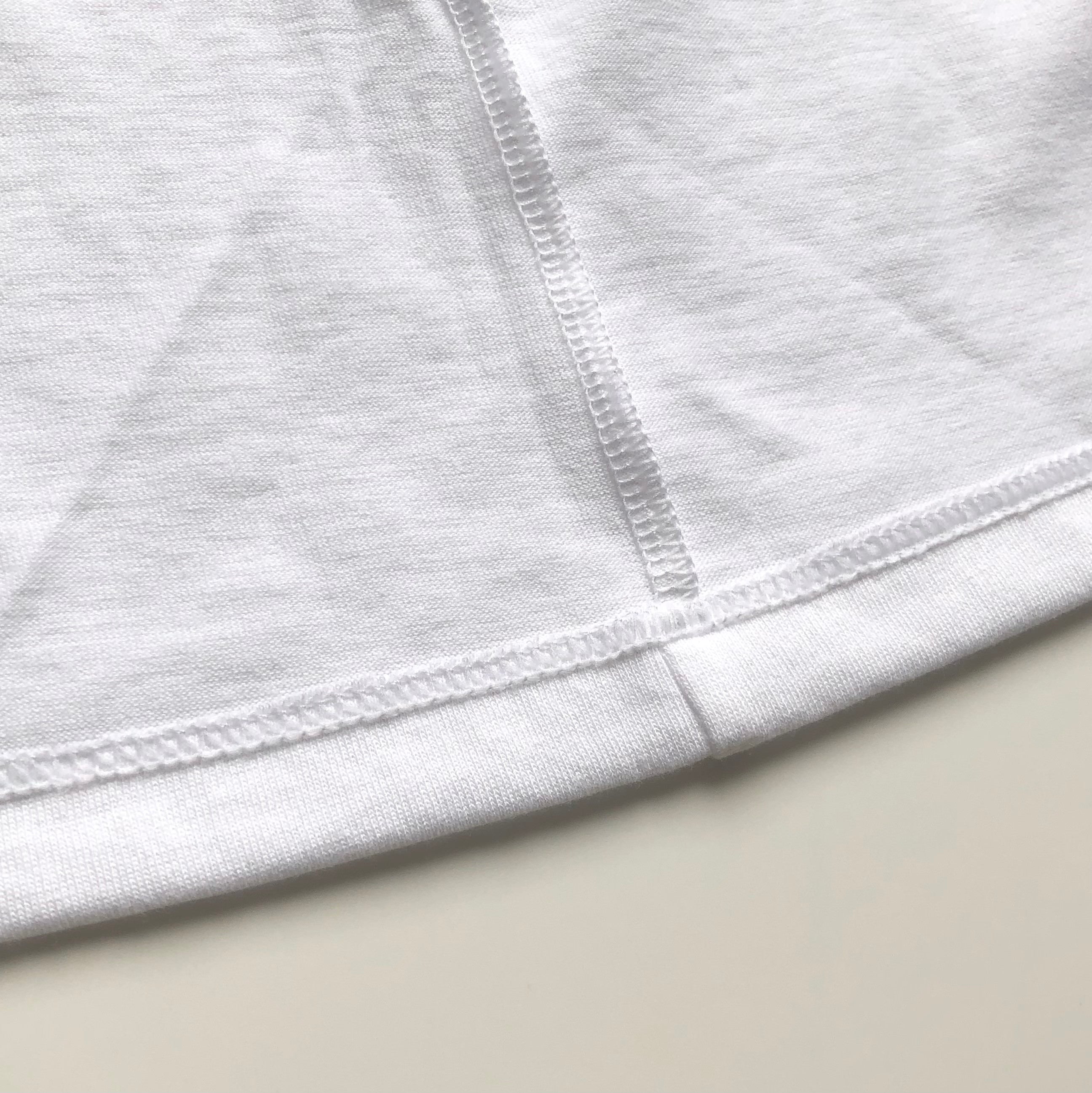 Super Soft Relaxed Lightweight Premium Blend White T-shirt Inner Seam