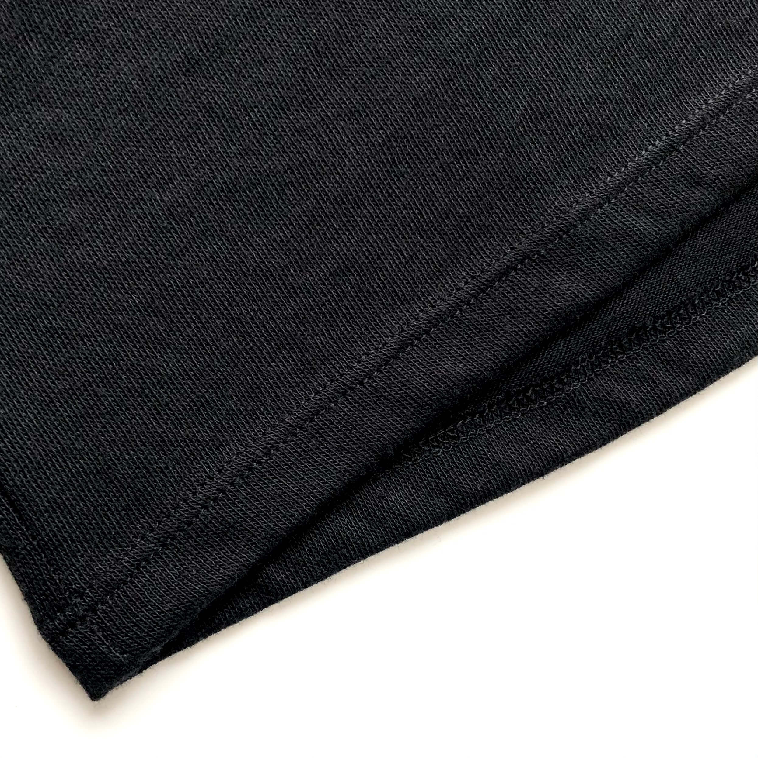 Ultra Light and Soft Premium Eco Blend Black Crop Top Bottom Hem