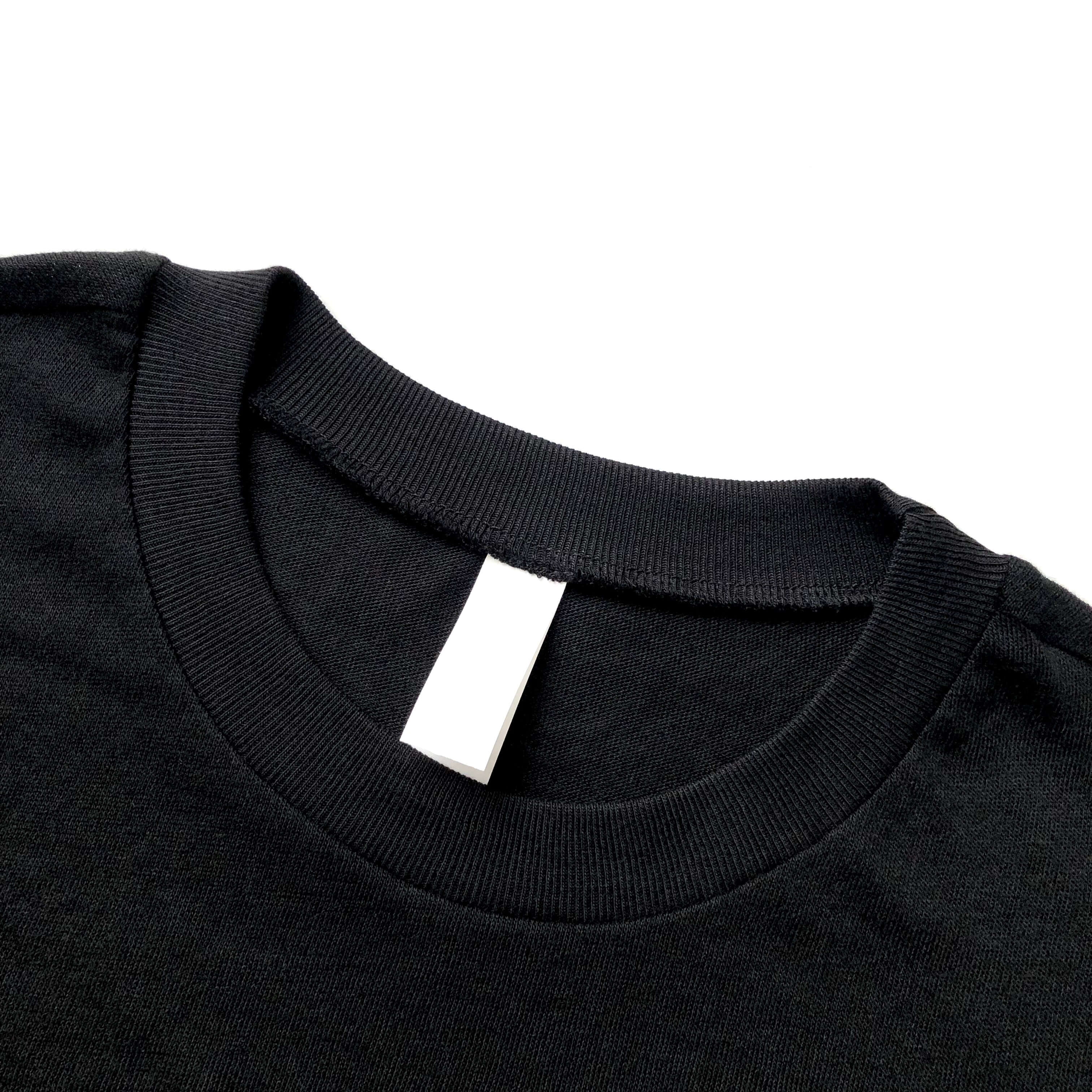 Ultra Light and Soft Premium Eco Blend Black Crop Top Crewneck Seam