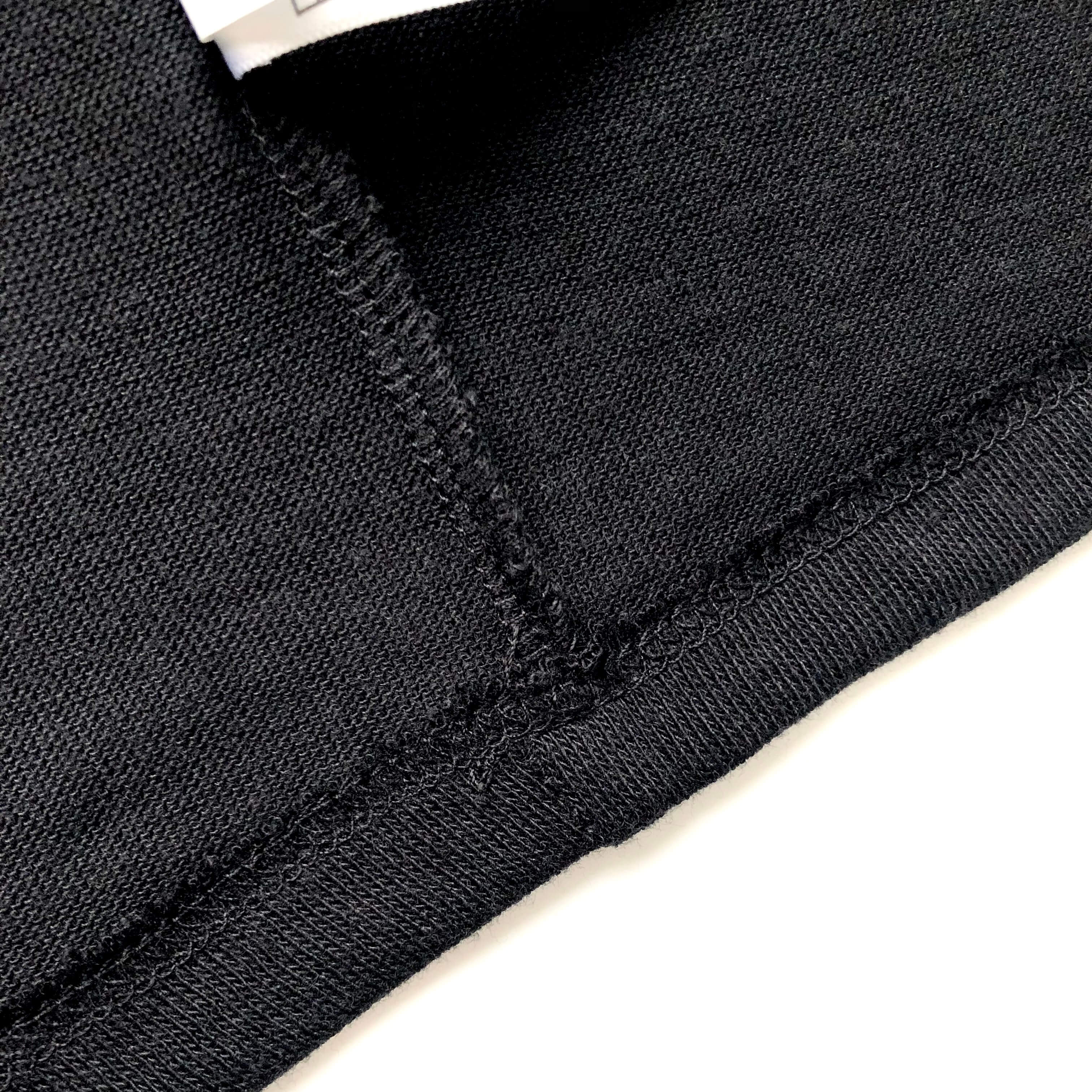 Ultra Light and Soft Premium Eco Blend Black Crop Top Inner Seam