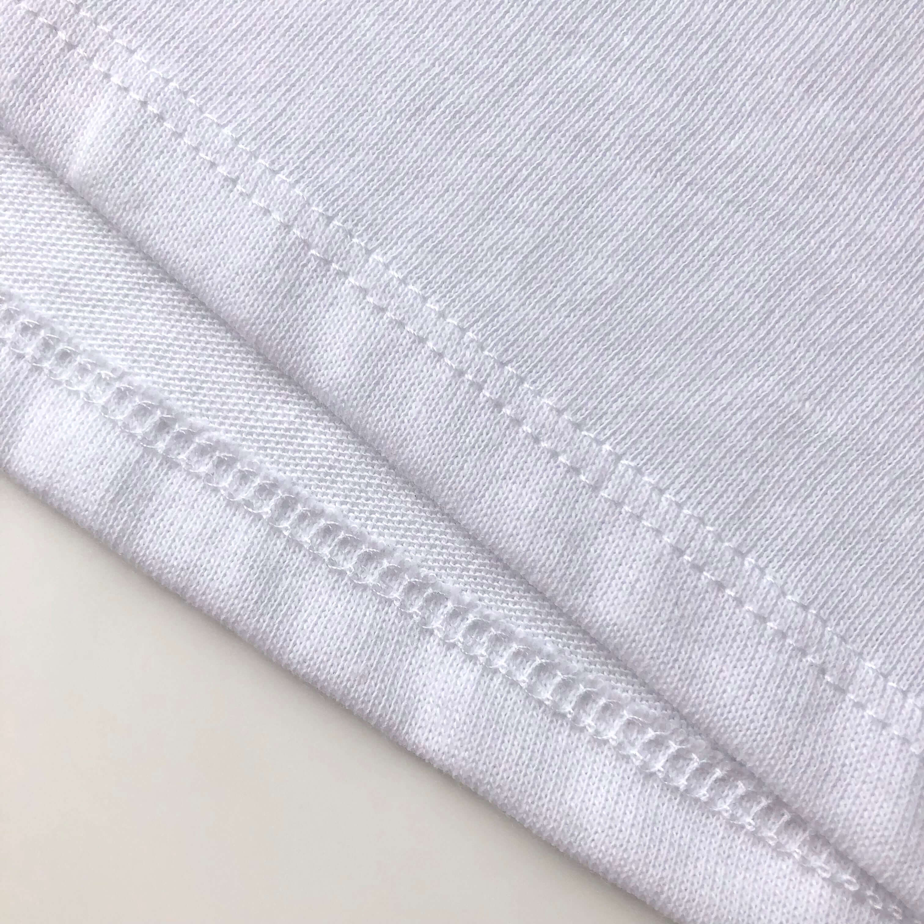 Ultra Light and Soft Premium Eco Blend White Crop Top Bottom Hem