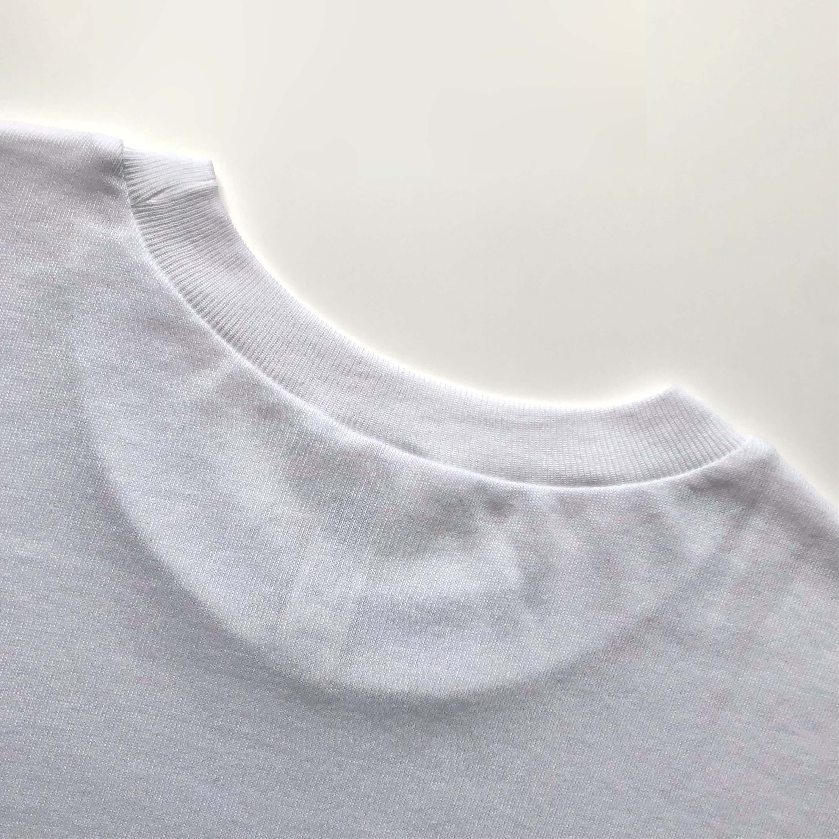 Ultra Light and Soft Premium Eco Blend White Crop Top Crewneck Back Seam