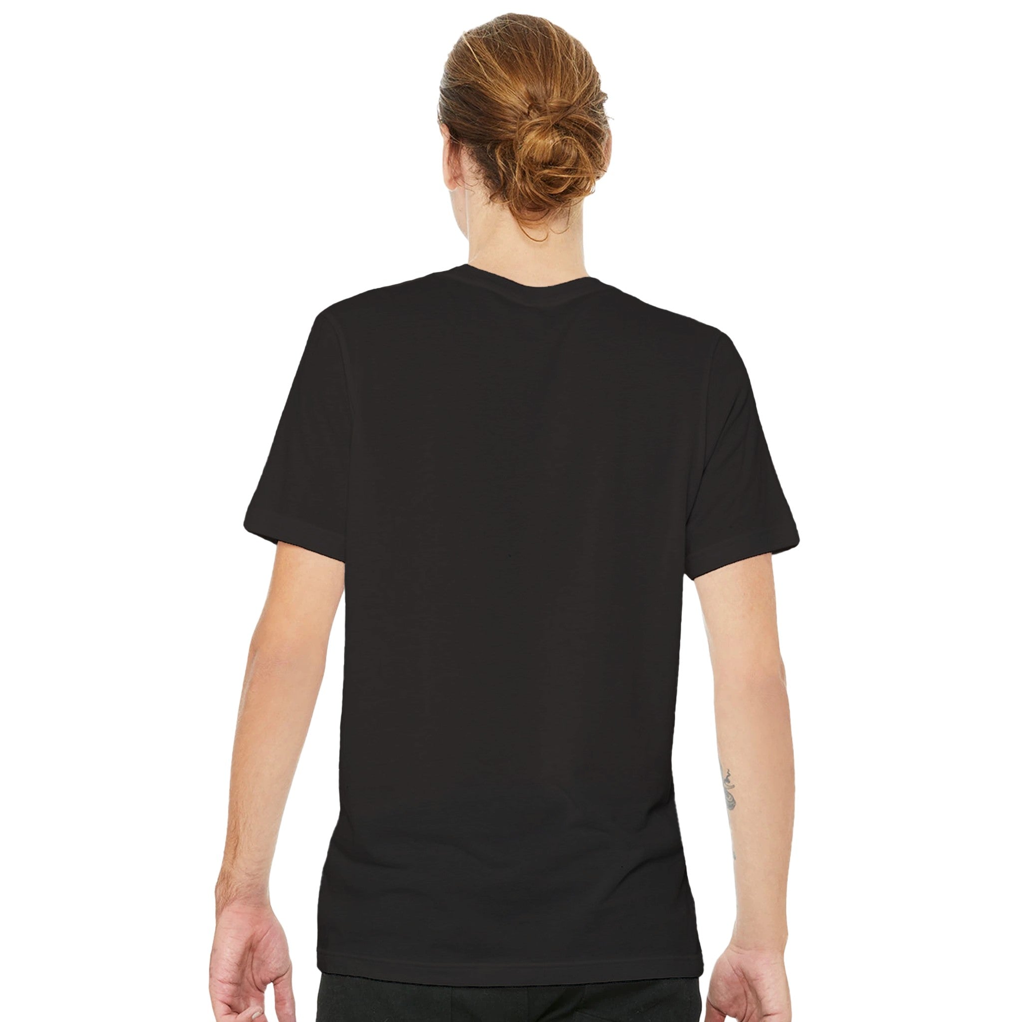 Light and Soft Classic Premium Cotton Black T-Shirt Back