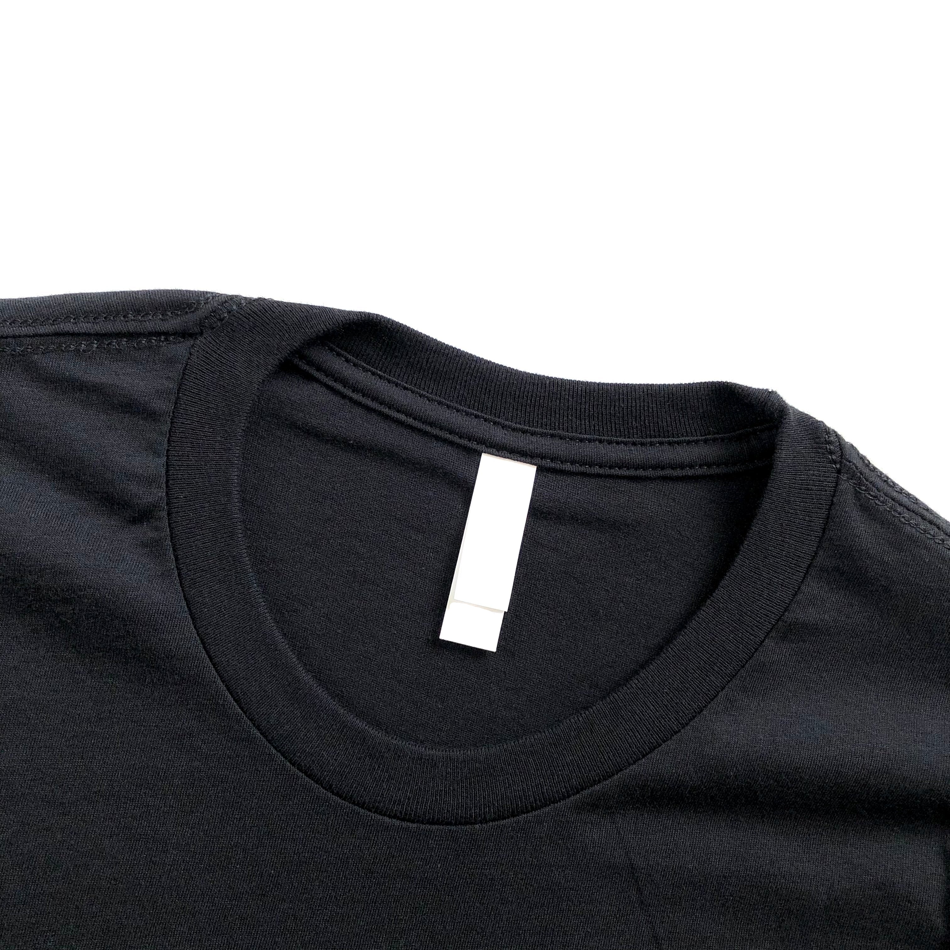 Light and Soft Classic Premium Cotton Black T-Shirt Crewneck Seam