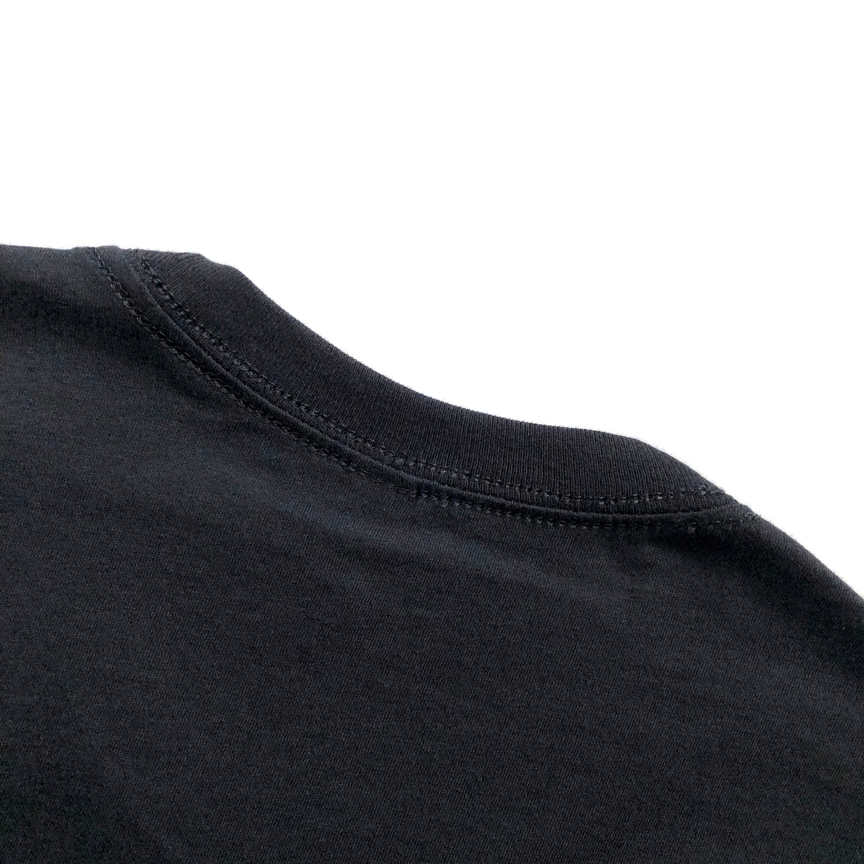 Light and Soft Classic Premium Cotton Black T-Shirt Crewneck Back Seam