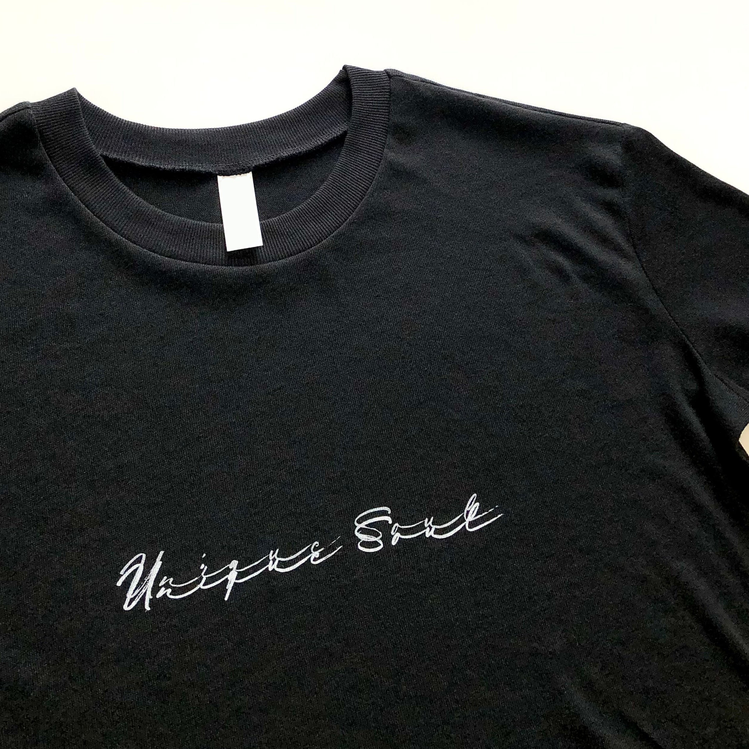 Women's Unique Soul Inspiring Slogan Art Black Crop Top | Women's Slogan Apparel | Freestyle Inspiring Slogan Design | Ultra Light and Soft Eco Blend | Relaxed Street Urban Look by an Indie Artist | Front 1