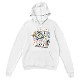 Unisex Blow My Mind Comic Style White Hoodie |  Soft Popular Heavy Cotton Blend | Laidback Street Urban Style by an Indie Artist | Front 2

  | FreeStyle Design by an Indie Artist | Mockup