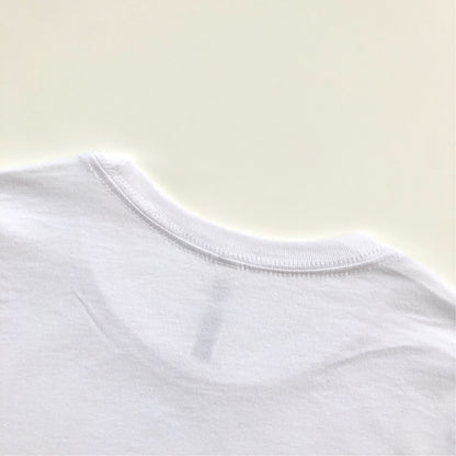 Classic Relaxed Premium Cotton White T-shirt Crewneck Back Seam
