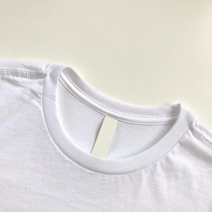Classic Relaxed Premium Cotton White T-shirt Crewneck Seam