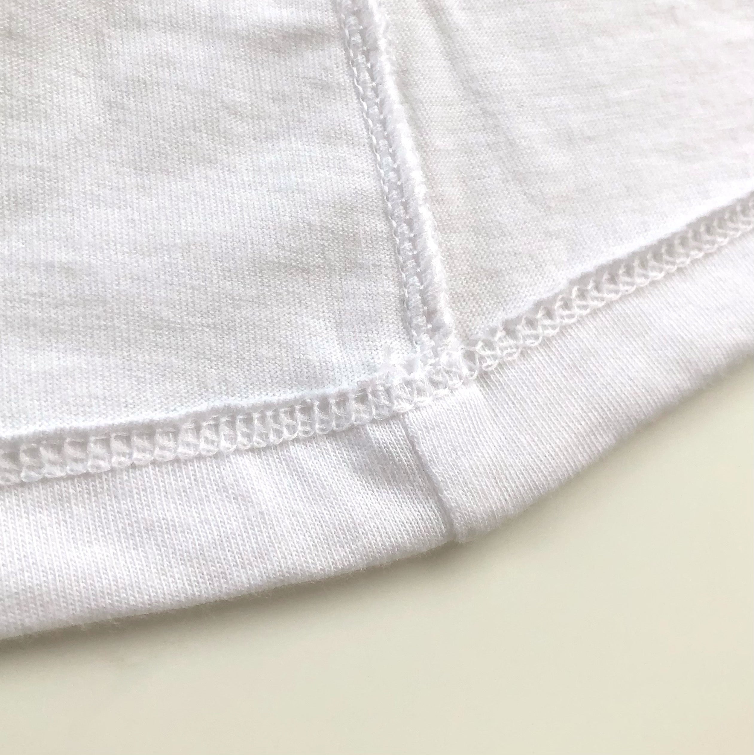 Classic Relaxed Premium Cotton White T-shirt Inner Seam 