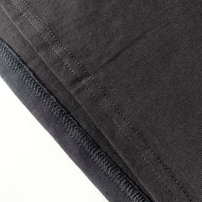 Classic Durable Midweight 100% Cotton Black Long-Sleeve T-shirt Bottom Hem 
