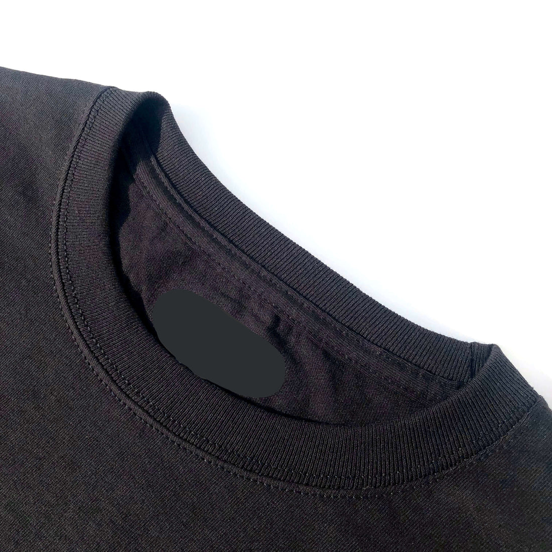 Classic Durable Midweight 100% Cotton Black Long-Sleeve T-shirt Crewneck Seam