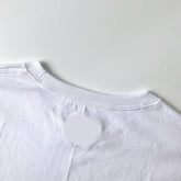 Classic Durable Midweight 100% Cotton White Long-Sleeve T-shirt Crewneck Back Seam