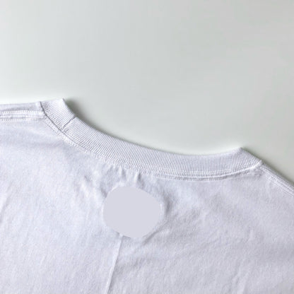 Classic Durable Midweight 100% Cotton White Long-Sleeve T-shirt Crewneck Back Seam