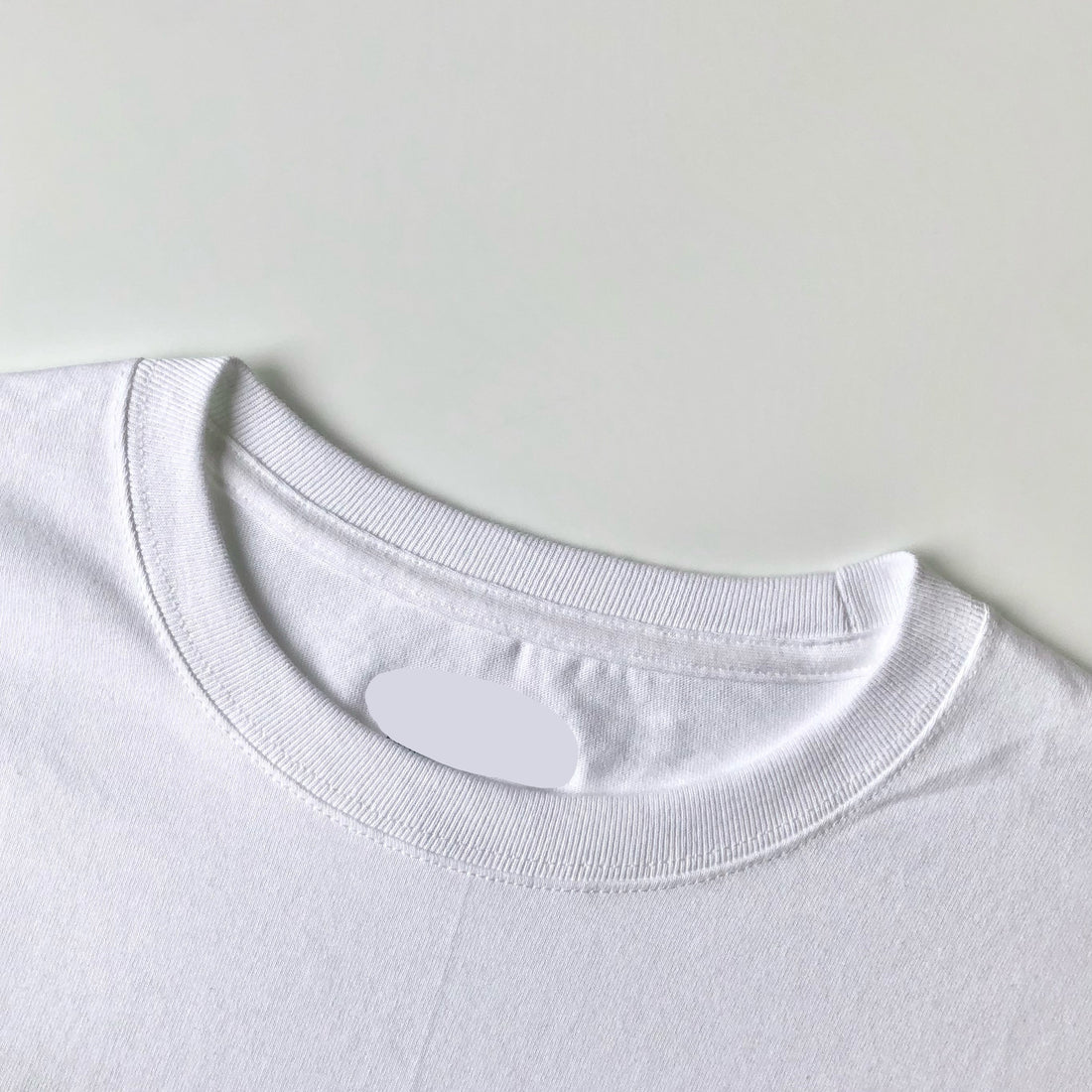 Classic Durable Midweight 100% Cotton White Long-Sleeve T-shirt Crewneck Seam