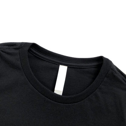 Classic Relaxed Premium Cotton Black T-shirt Crewneck Seam 
