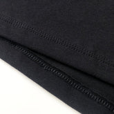 Classic Slim Long-Length Body Premium Cotton Black T-shirt Bottom Hem 