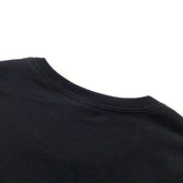 Classic Slim Long-Length Body Premium Cotton Black T-shirt Crewneck Back Seam 