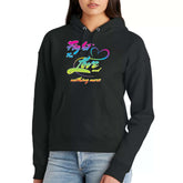 Fight For Love Slogan Black Hoodie | Soft Premium Heavyweight Cotton-Poly Blend | Women&