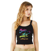 Fight For Love Slogan Black Strap Top | Light and Soft Premium Cotton | Women&