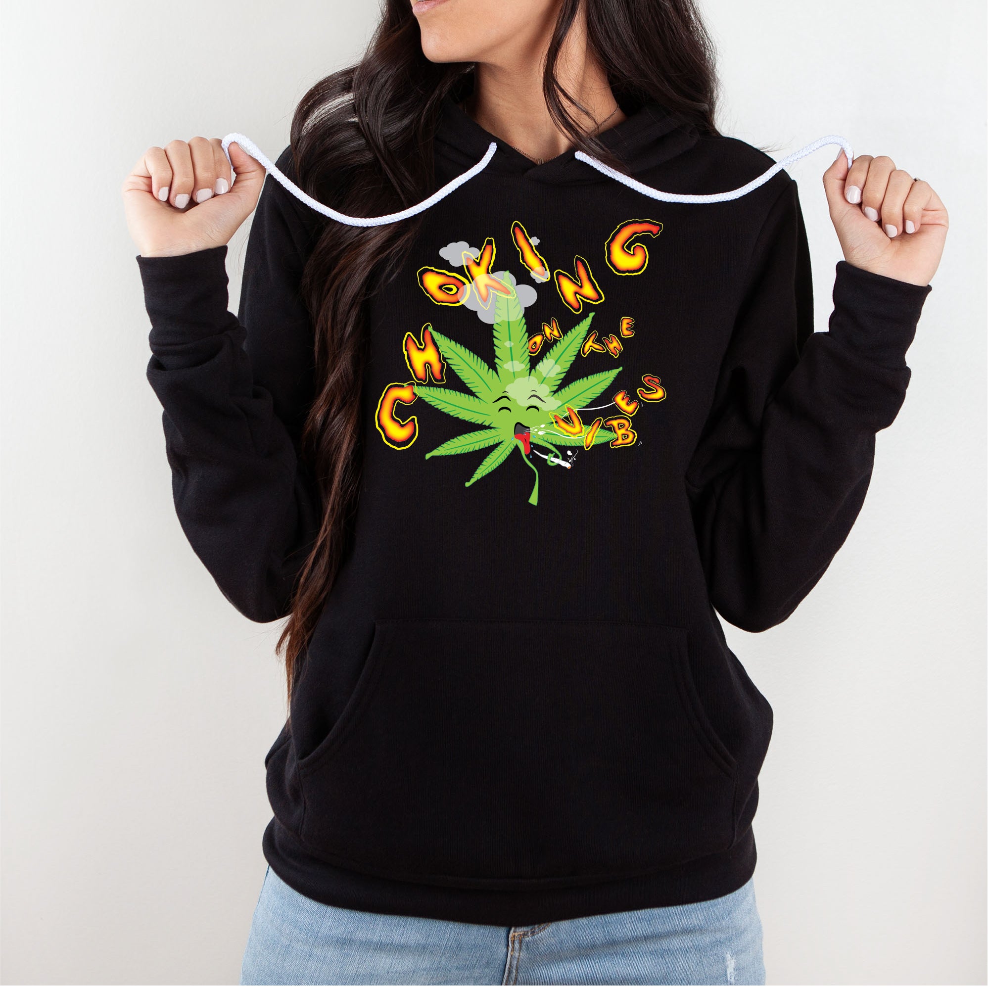 Weed Choking Cartoon Premium Hoodie | Unisex