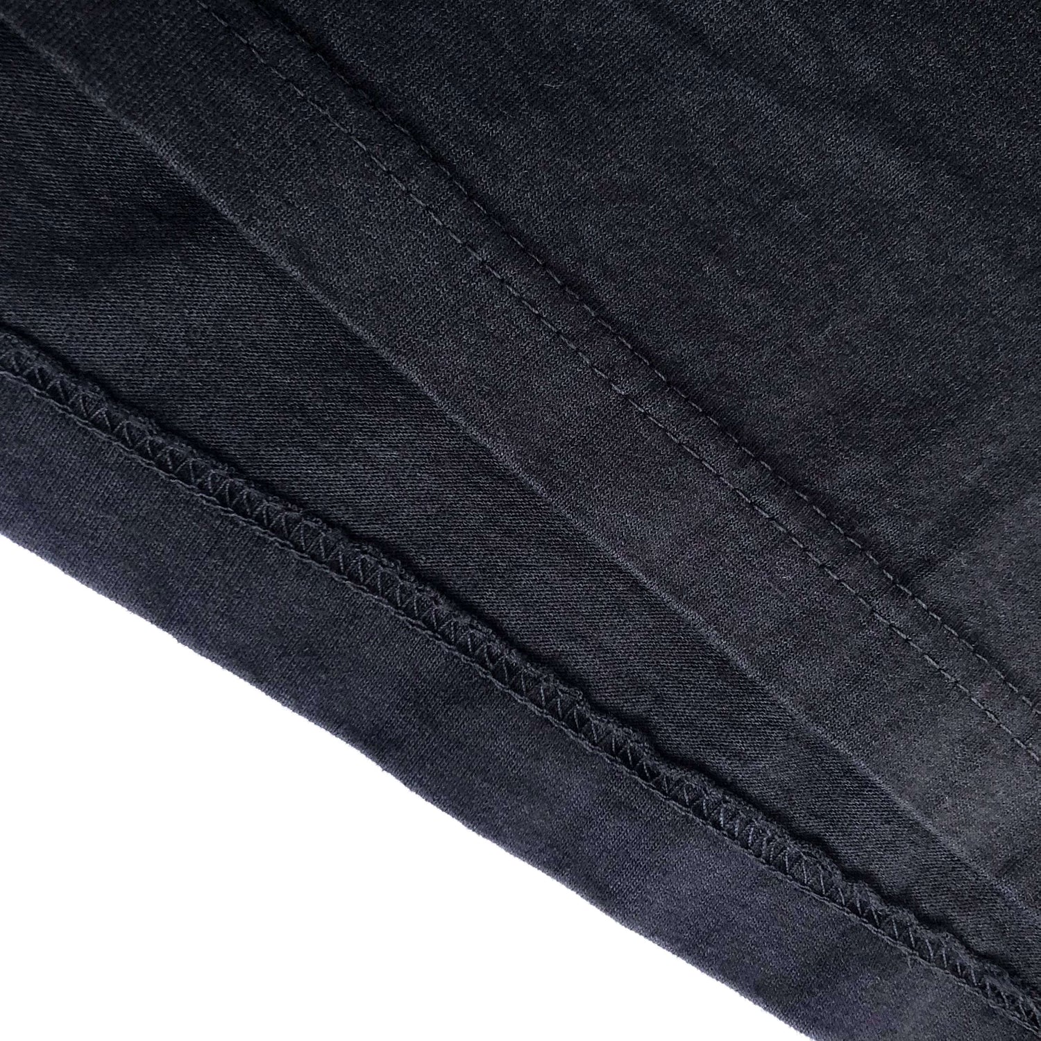 Heavyweight Oversized Drop-Shoulder USA Cotton Black T-shirt Bottom Hem 